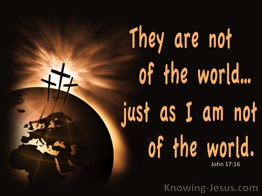 John 17:16 Not Of This World (brown)